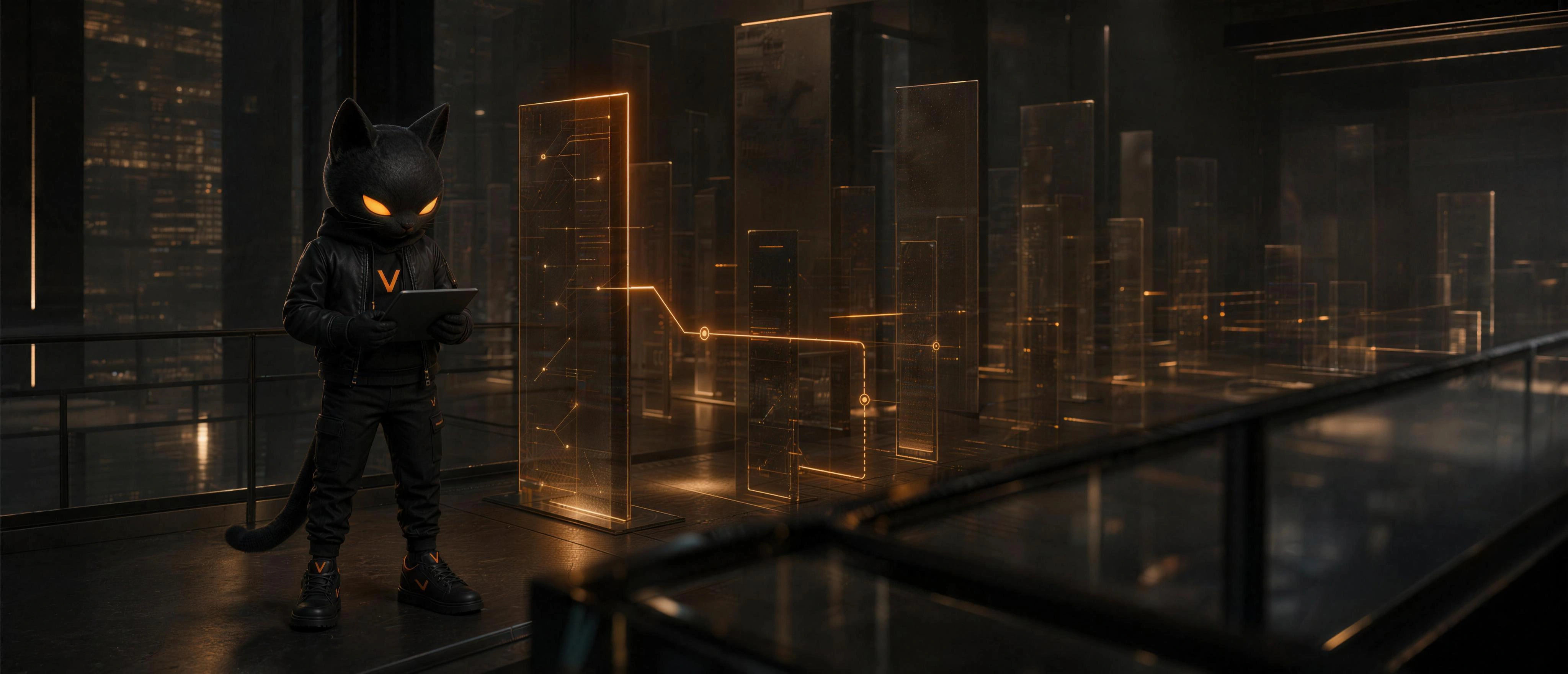 V.NYX analisando um mapa de oportunidades comerciais conectadas